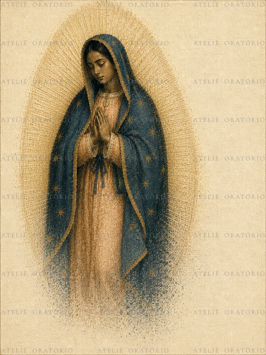 Nossa Senhora de Guadalupe — envolta em luz