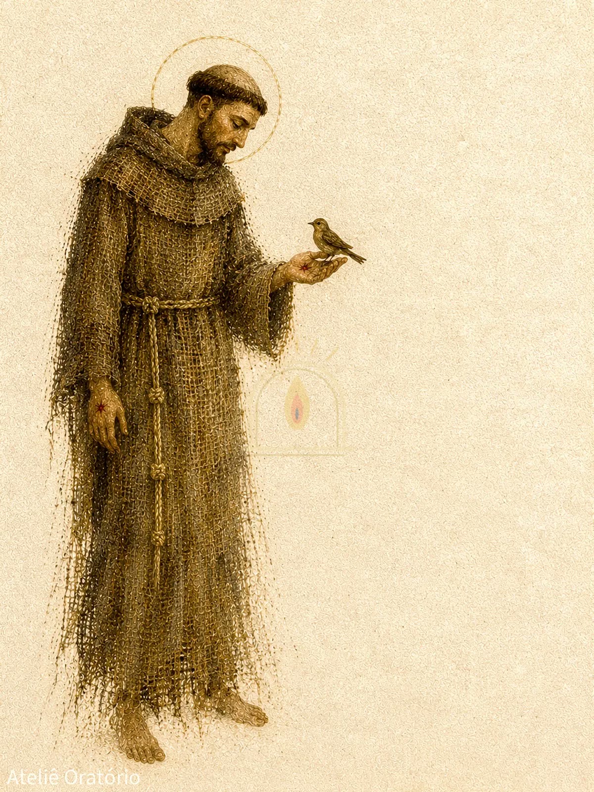São Francisco de Assis — entre os pássaros